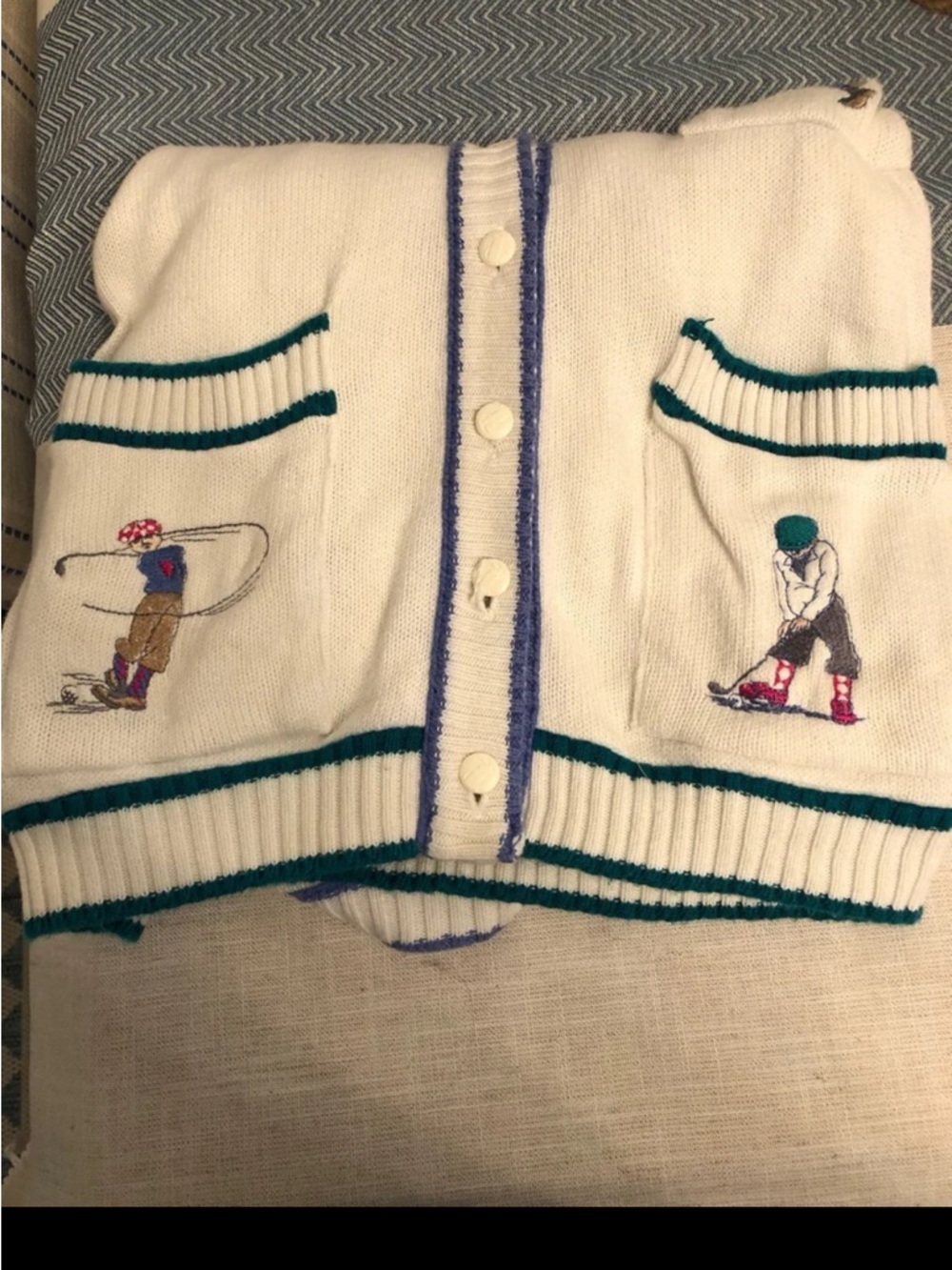Vintage Pringle of Scotland Golf Cardigan Small - Picture 7 of 9